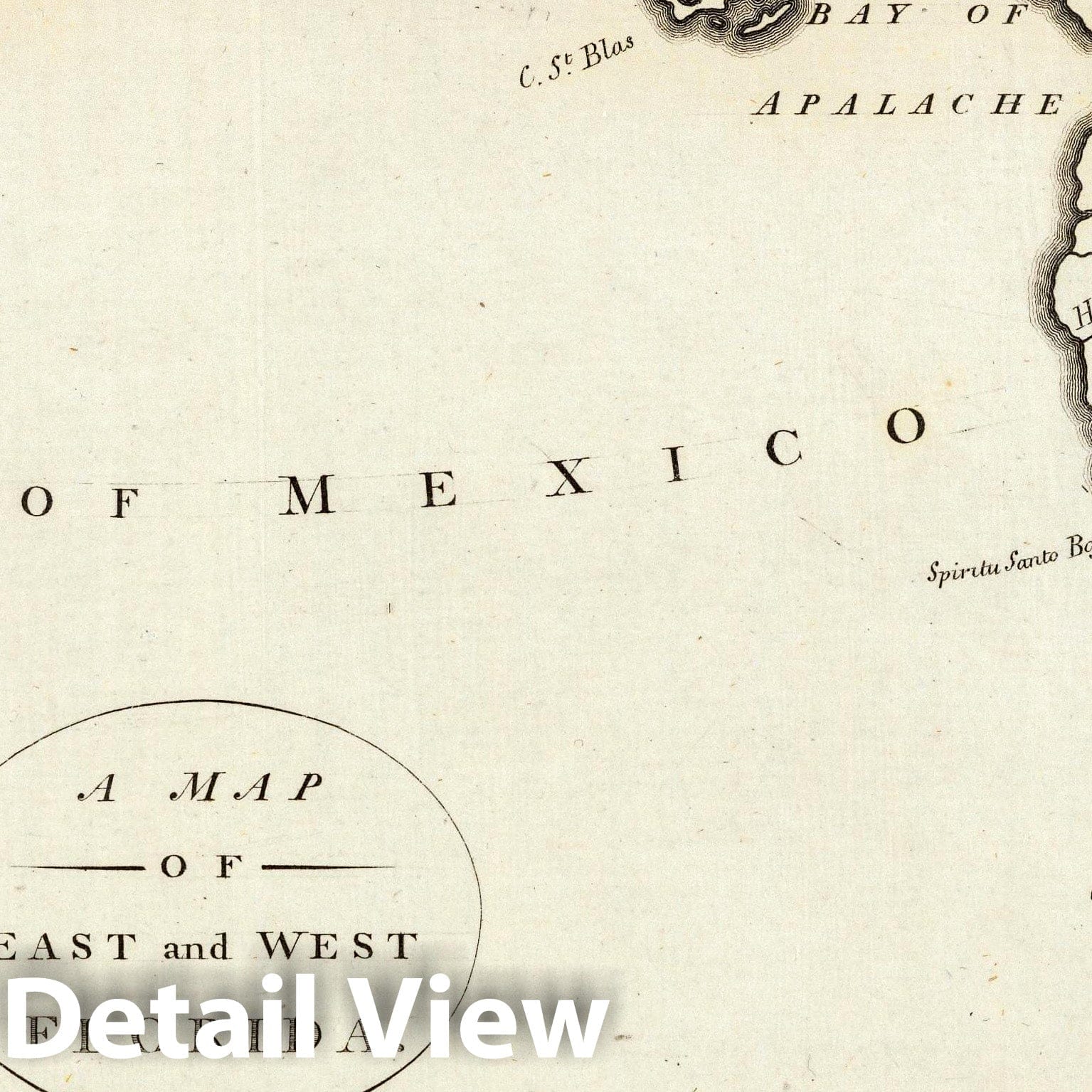 East and West Florida, 1794 - Historical Map Print