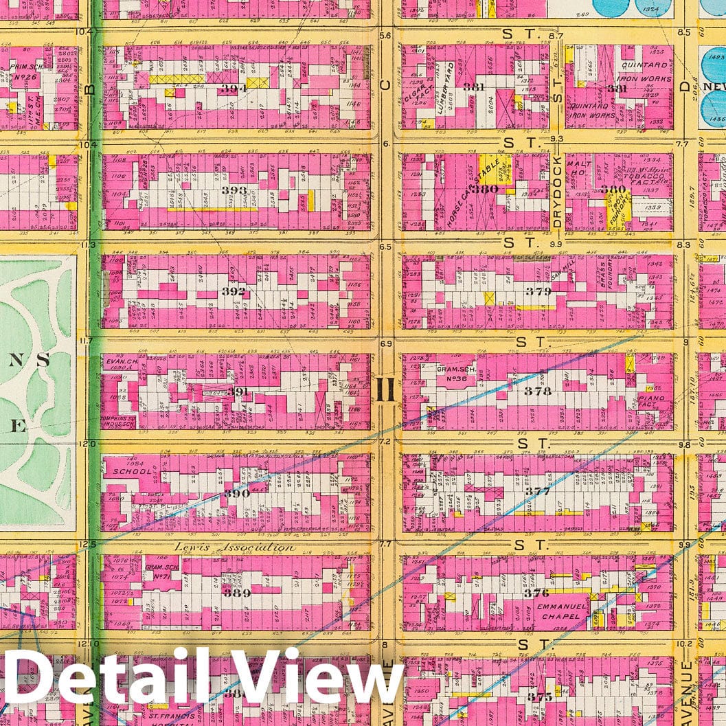 Manhattan, Wards 11 & 17 - Fire Insurance Map, 1891