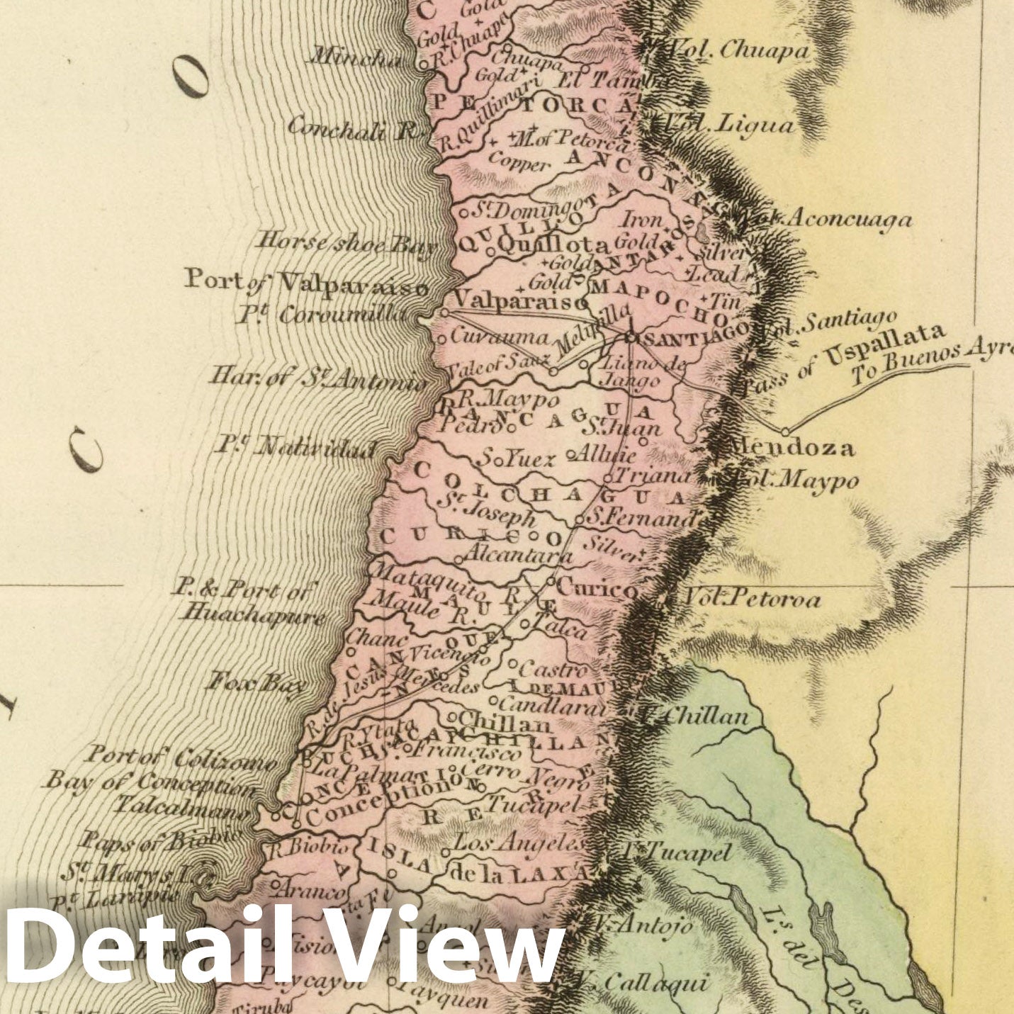 Chile, 1817 - Historical Map Print