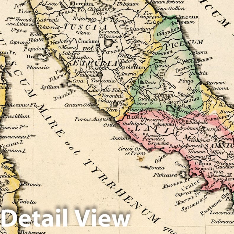 Ancient Italy, 1815 - Historical Map Print