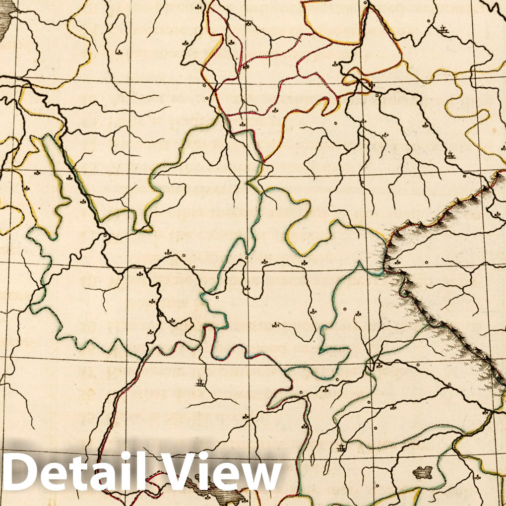 Germany, 1815 - Historical Topographic Map Print