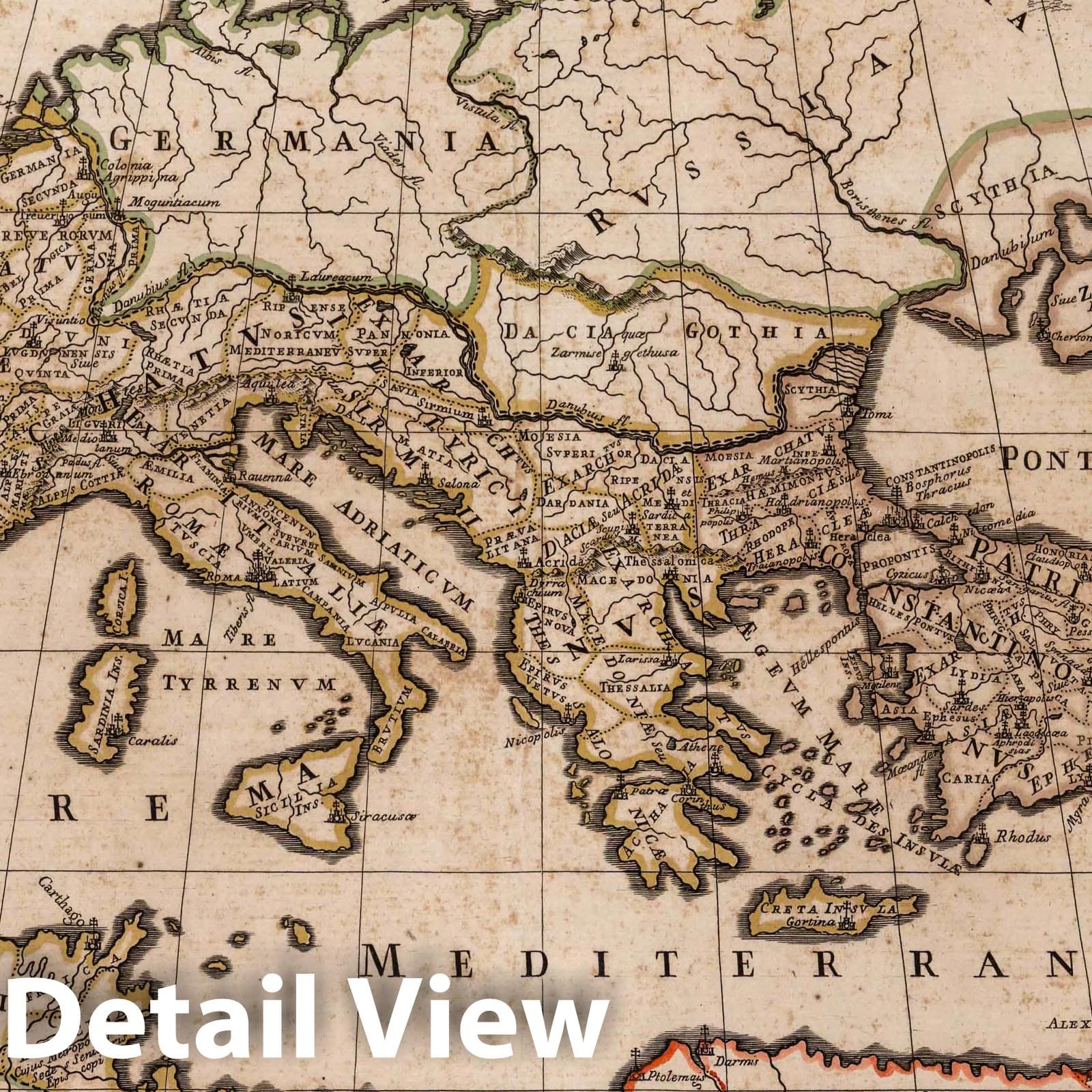 Early Christian Patriarchates - Africa and Europe, 1710 - Historical Map Print