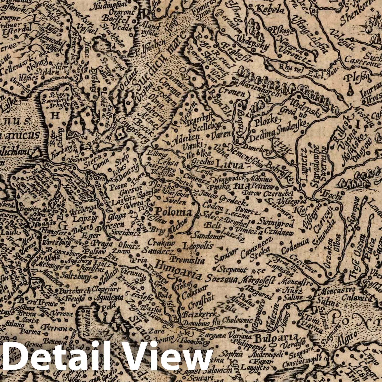 Europe 1600 Historical Map Print - Quad's Geographisch Handtbuch