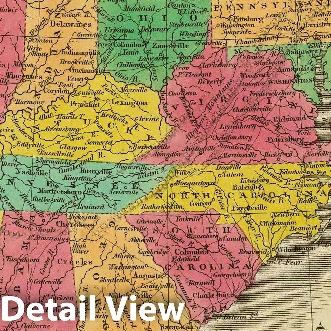 United States, 1831 - Historical Map Print