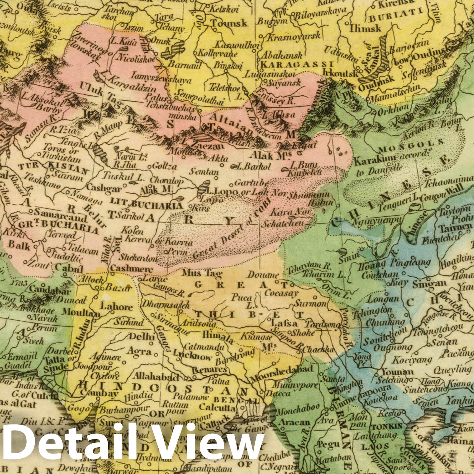 Asia, 1822 - Historical Map Print