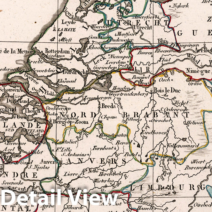 Kingdom of the Netherlands, 1824 - Historical Map Print