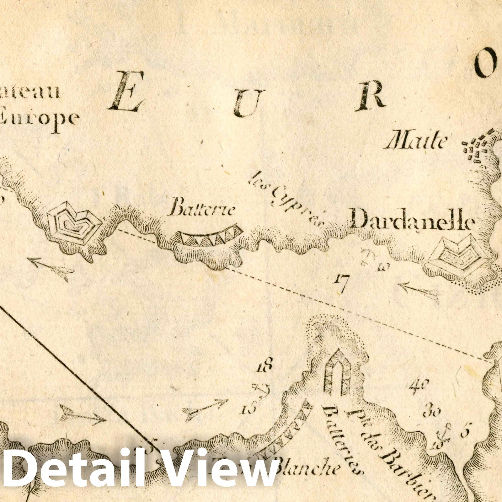 Dardanelles, Turkey - Nautical Chart, 1764 - Historical Map Print