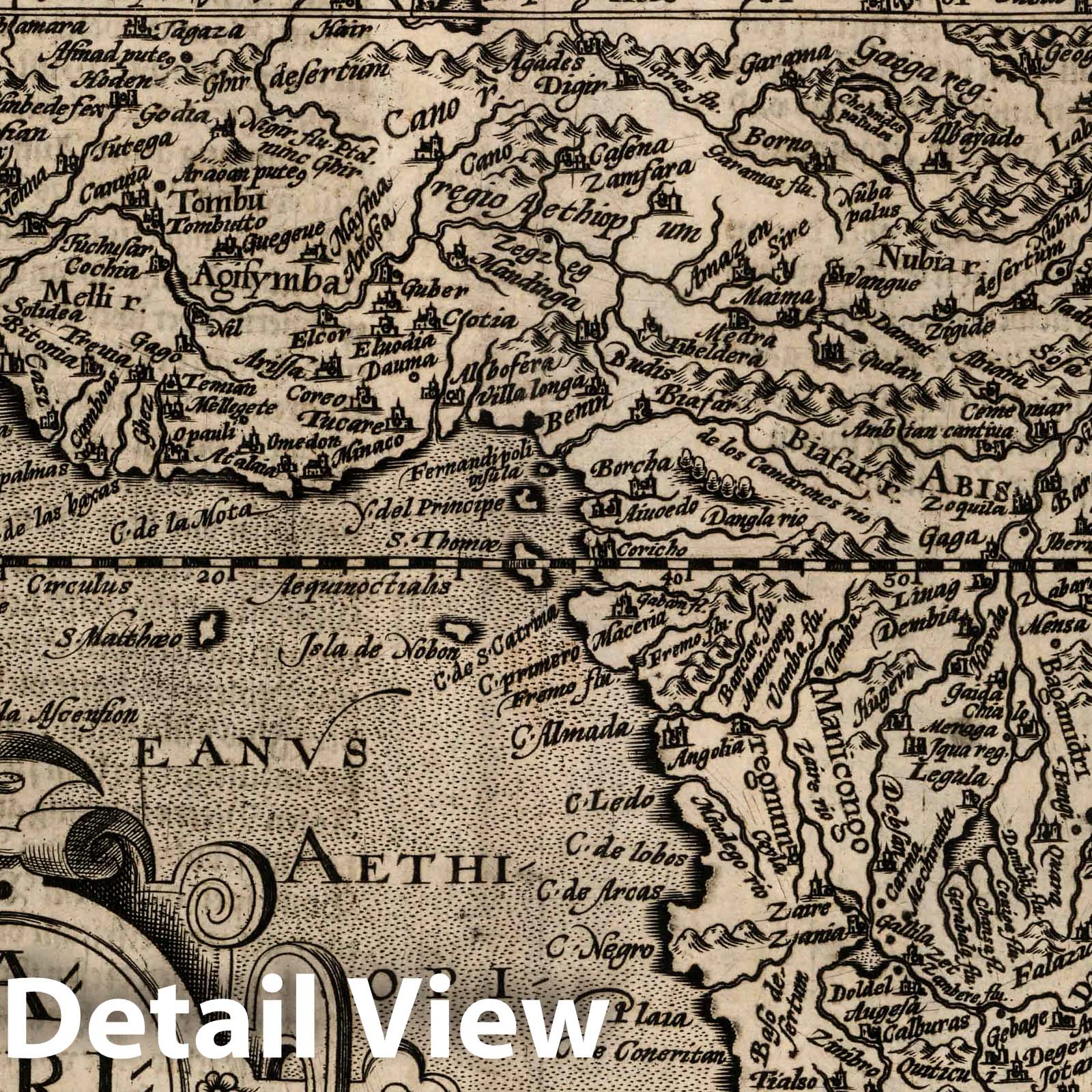 Africa, 1600 - Historical Map Print by Matthias Quad