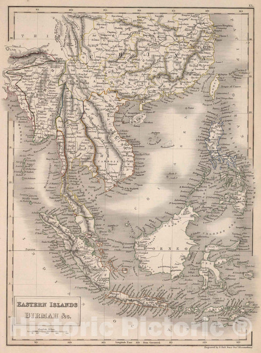 Historic Map : World Atlas Map, Eastern Islands, Birmah &c. 1841 - Vintage Wall Art