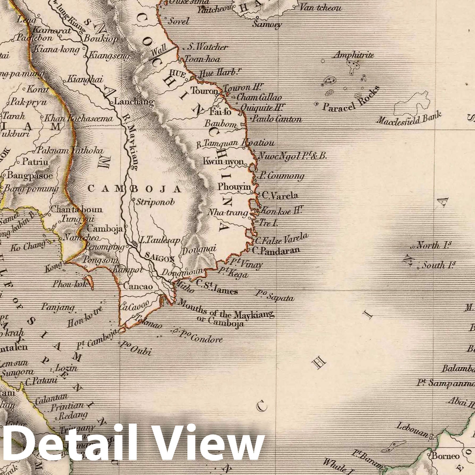 Eastern Islands, Burma, Indonesia, and Philippines, 1841 - Historical Map Print