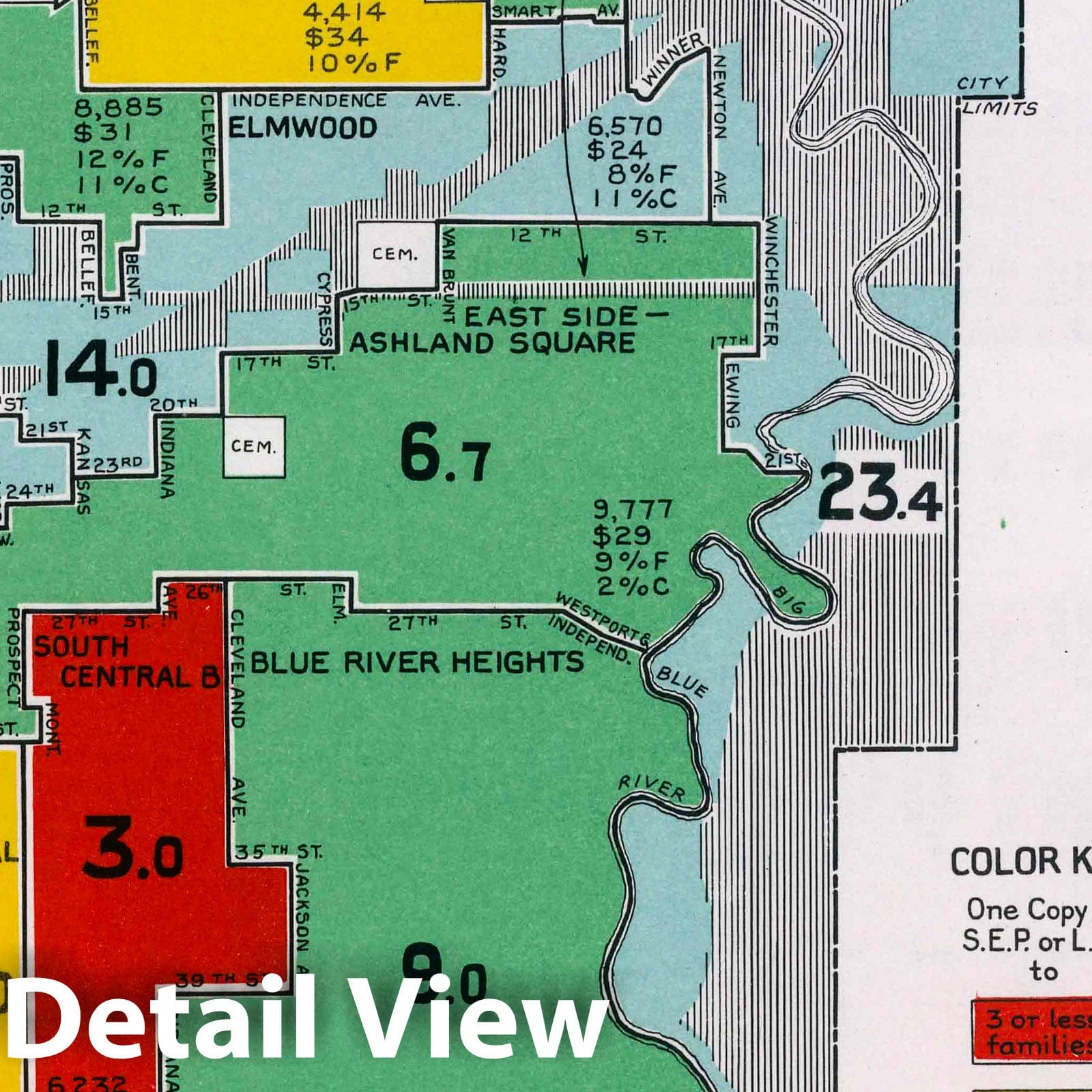 Historic Map : Kansas City. 1932 - Vintage Wall Art