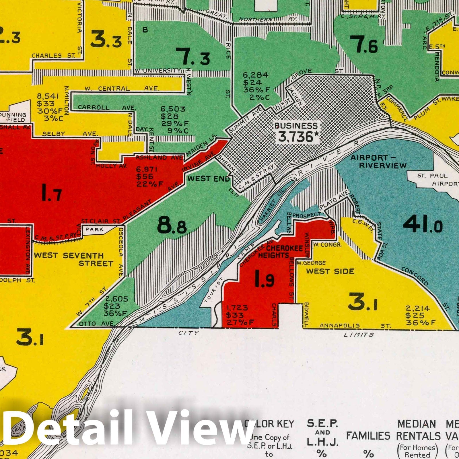 Historic Map : St. Paul. 1932 - Vintage Wall Art