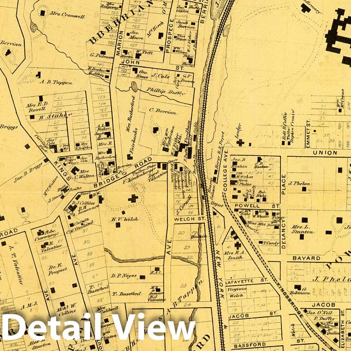 Fordham, New York 1868 Historical Map Print - Beers Atlas