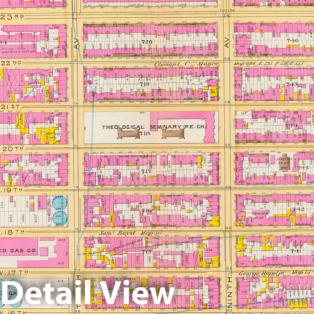 Ward 16, Manhattan - Fire Insurance Map, 1891 - Historical Map Print