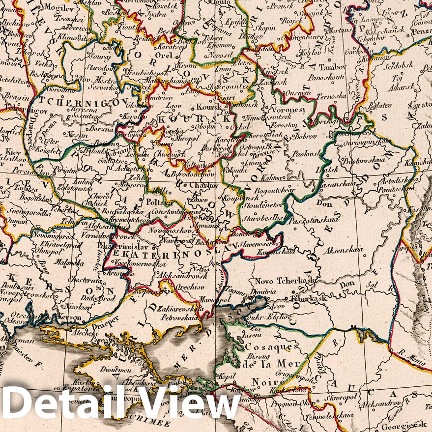 Southern European Russia - Belarus, Moldova, Russia, Ukraine, 1824 Map Print