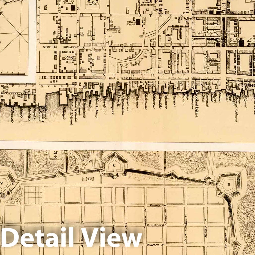 Charlestown, Philadelphia, and New Orleans - Plate No. 157, 1932 - Historical Map Print