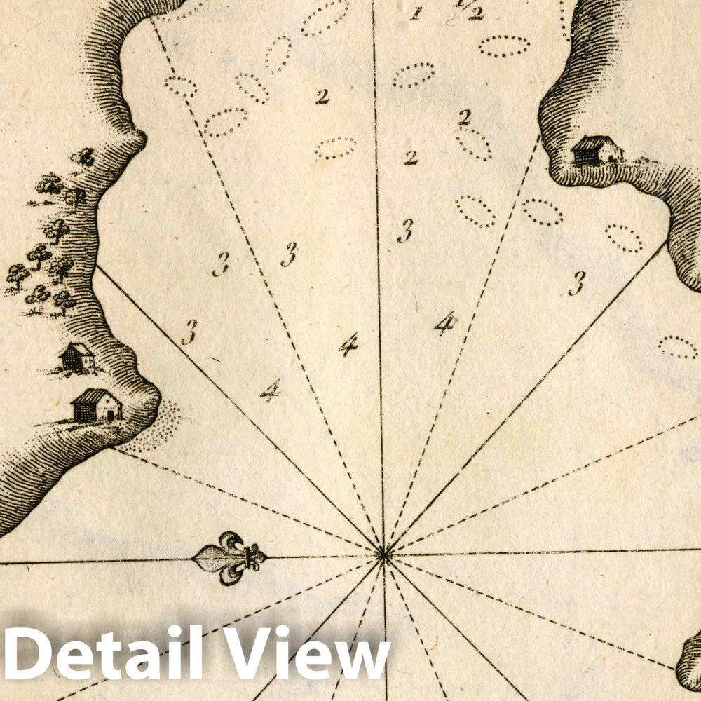 Historic Wall Map : Chart Map, Pl. 160. Port of Chichime, Turkey. 1764 - Vintage Wall Art