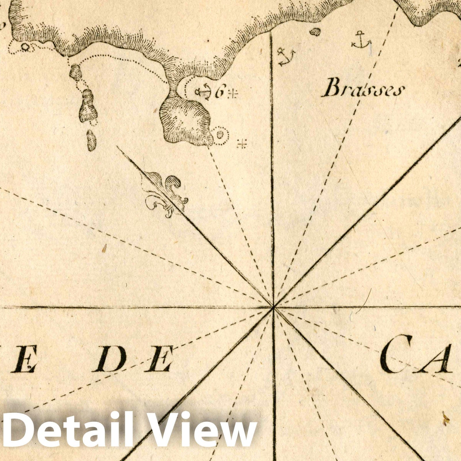 Gulf of Kassandre, Greece - Nautical Chart, 1764 - Historical Map Print