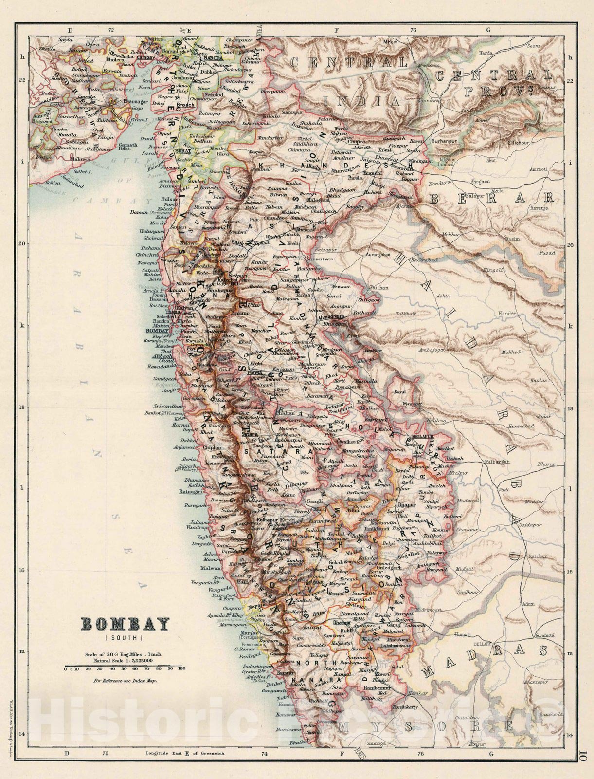 Historic Map : 10: Bombay (South) 1894 - Vintage Wall Art