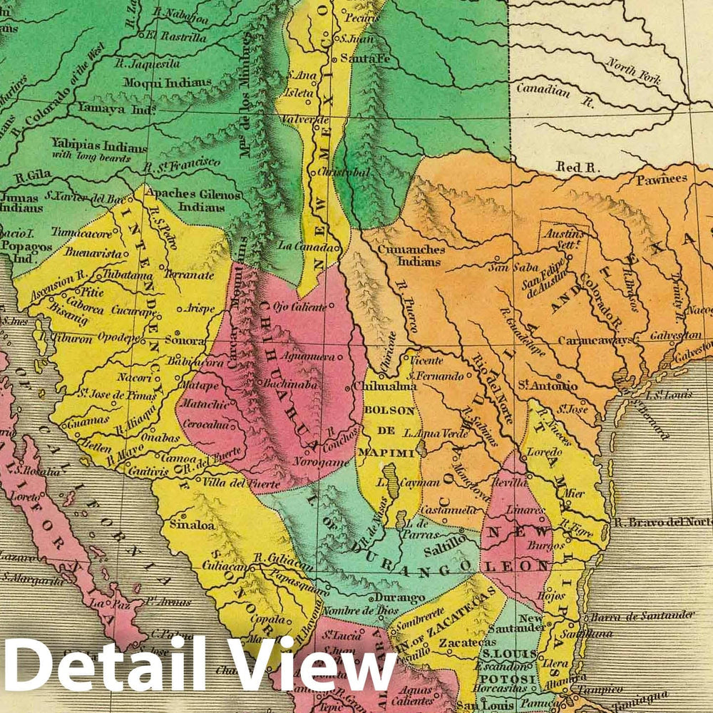 Historic Map : Classical Atlas Map, Mexico. 1831 - Vintage Wall Art