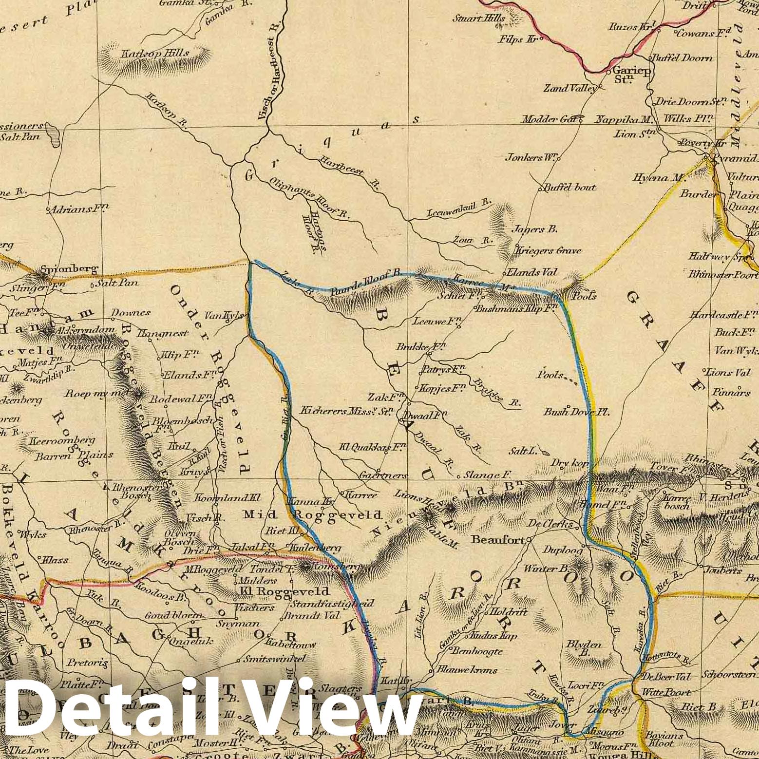 Cape Colony, 1851 - Historical Map Print