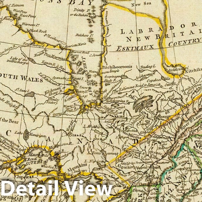 British Empire in North America - American Revolution, 1776 - Historical Map Print