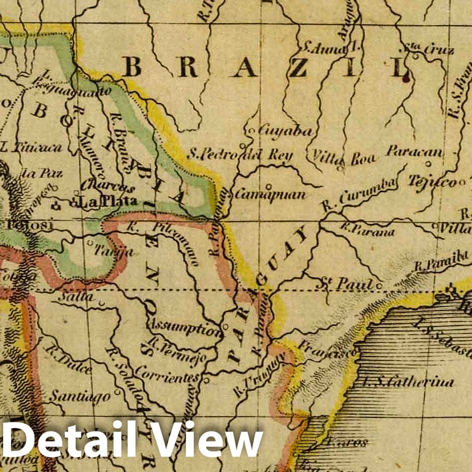 South America, 1826 - Historical Map Print