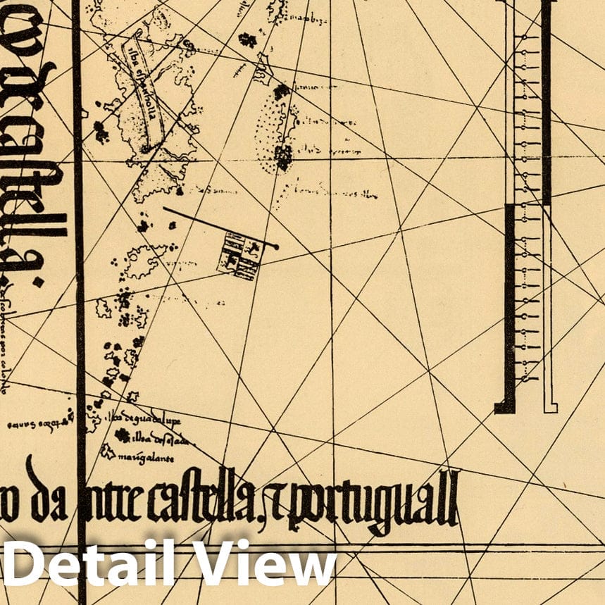 Cantino Map - Plate No. 9, 1502 - Historical Map Print
