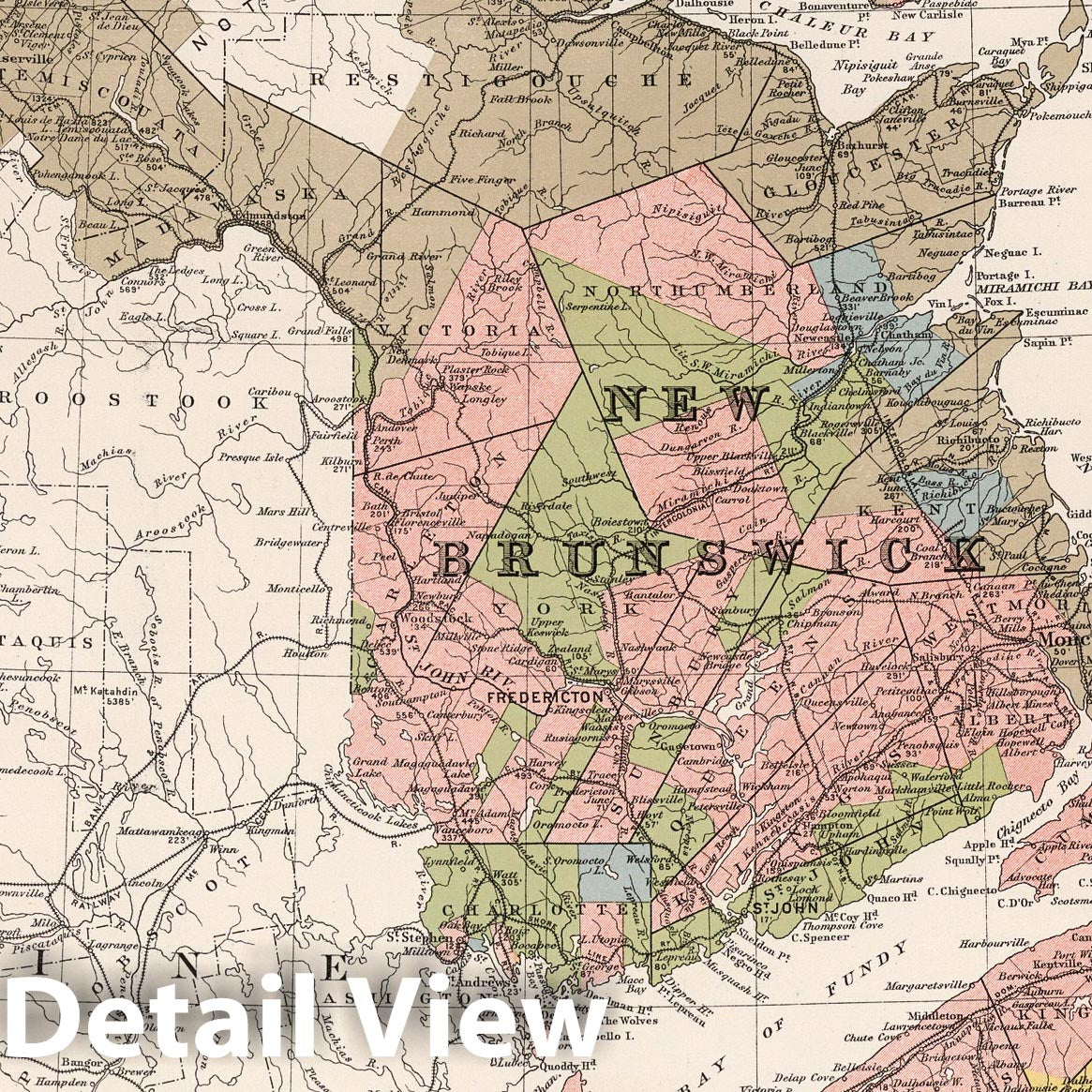 Maritime Provinces and Quebec - Population Origin Map, 1915