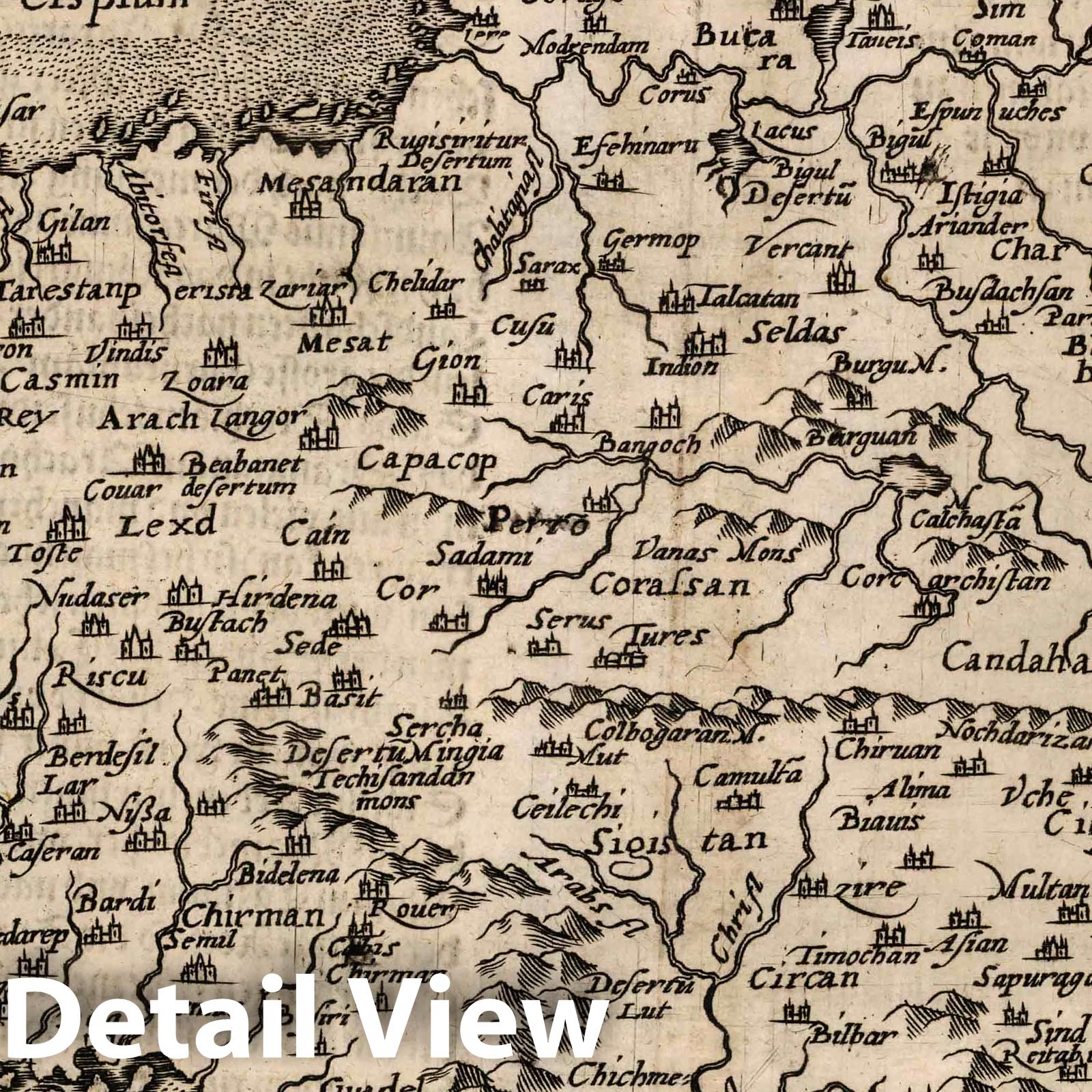 Iran, 1600 - Historical Map Print from Geographisch Handtbuch