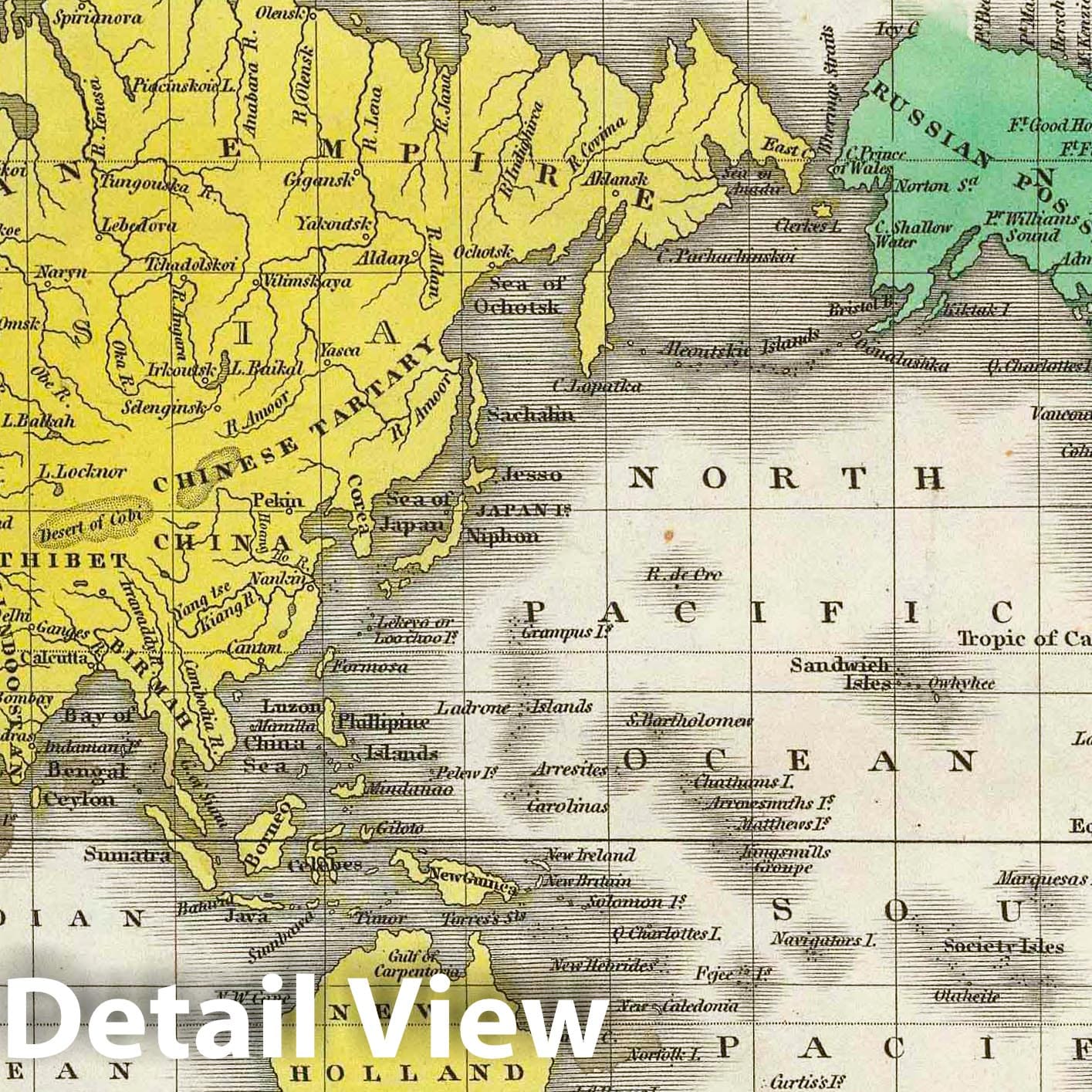 World on Mercator's Projection, 1831 - Historical Map Print