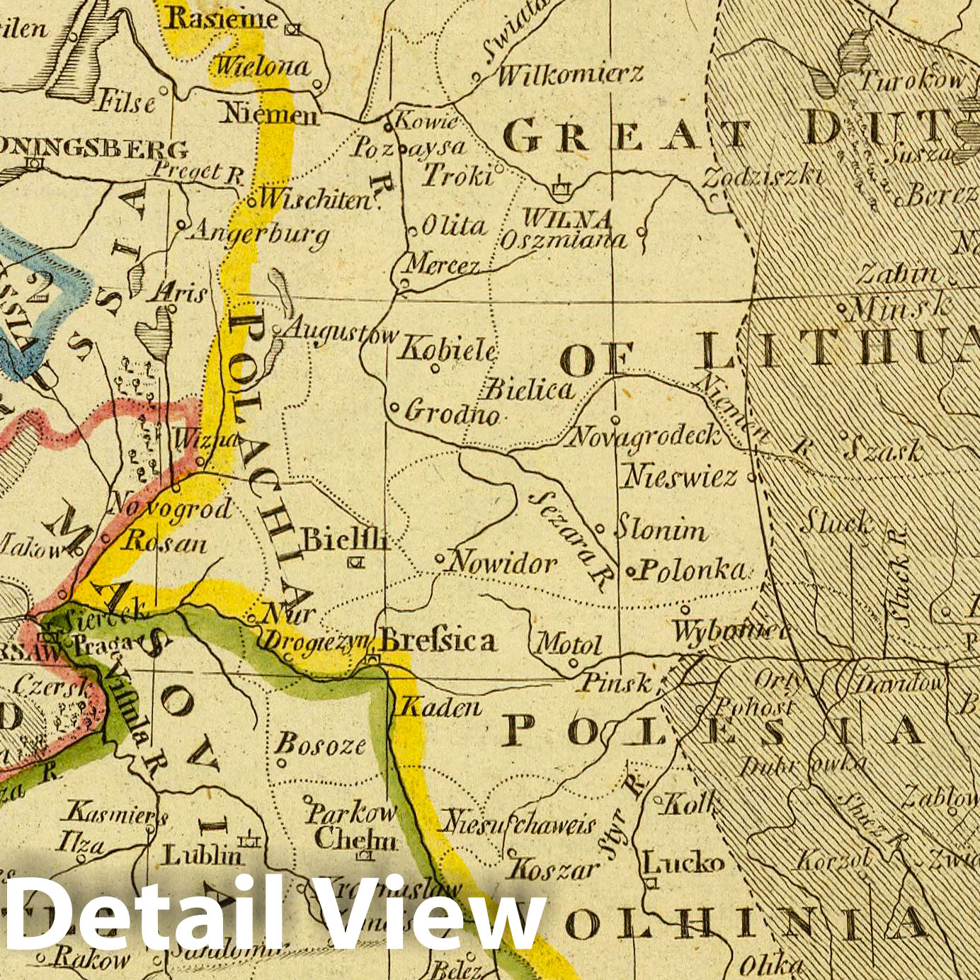Poland, Lithuania, 1821 - Historical Map Print