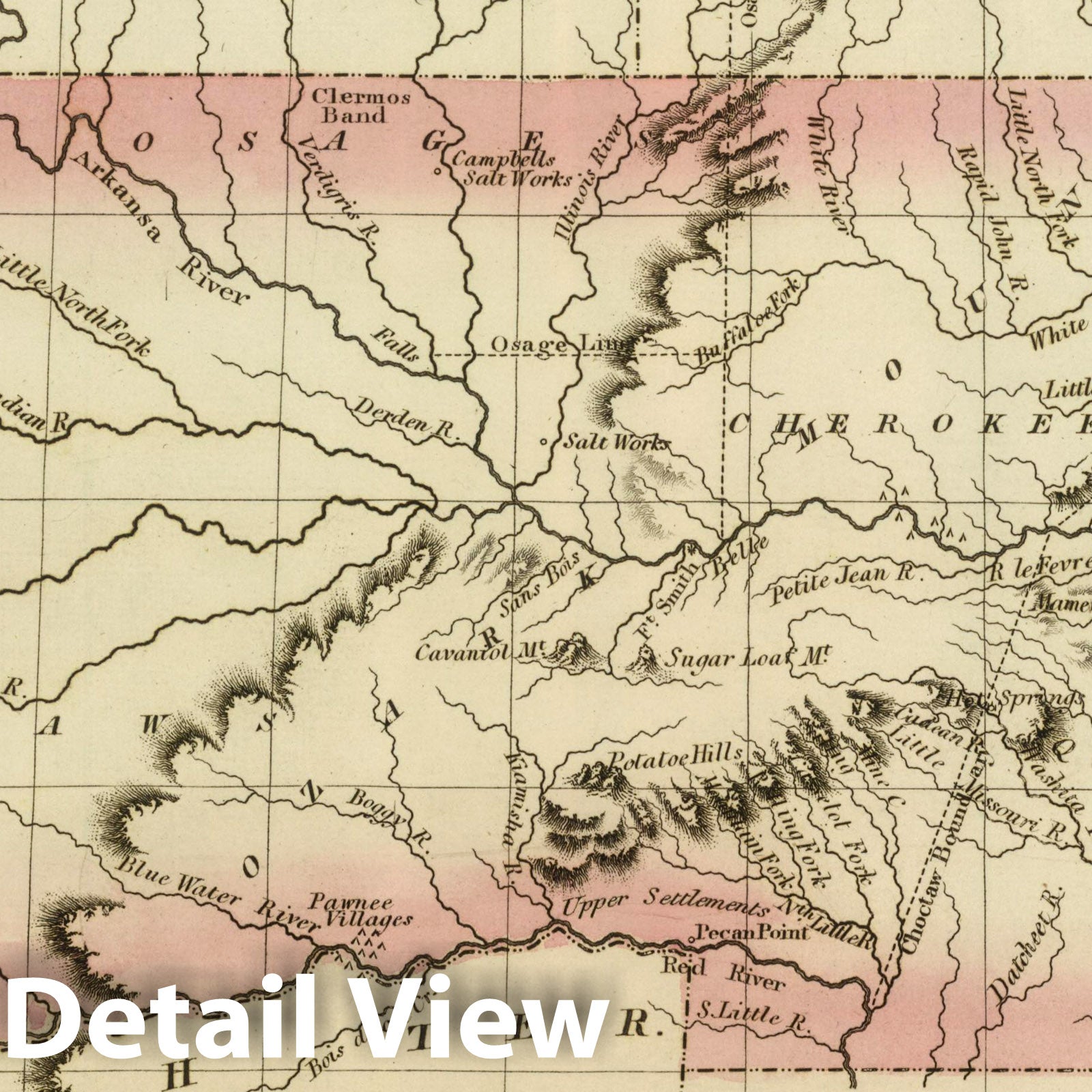 Arkansas Territory, 1817 - Historical Map Print
