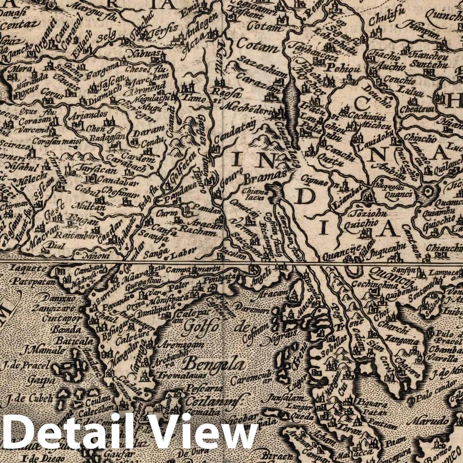 Asia, 1600 - Historical Map Print by Matthias Quad