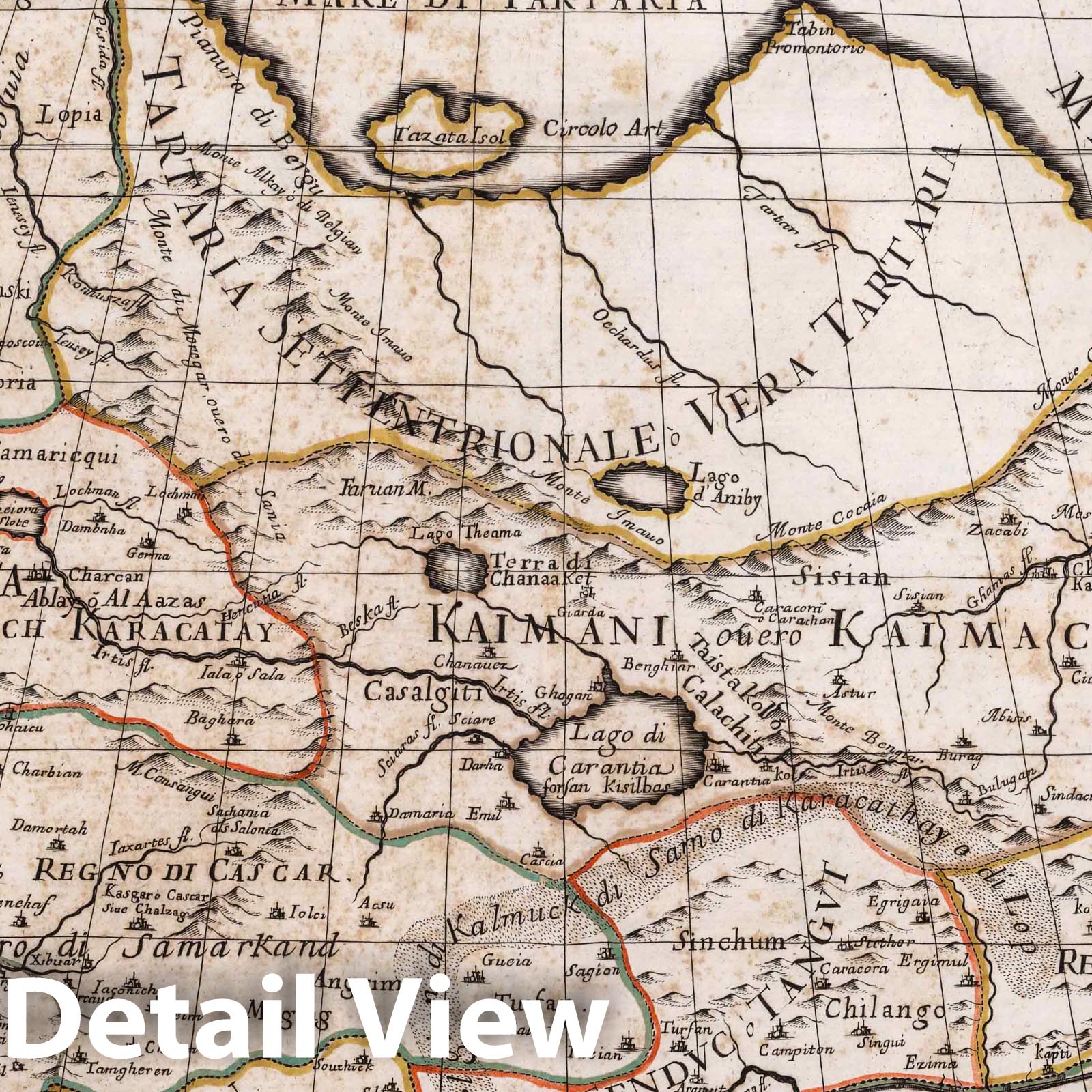 Great Tartaria - River Map, 1693 - Historical Map Reproduction