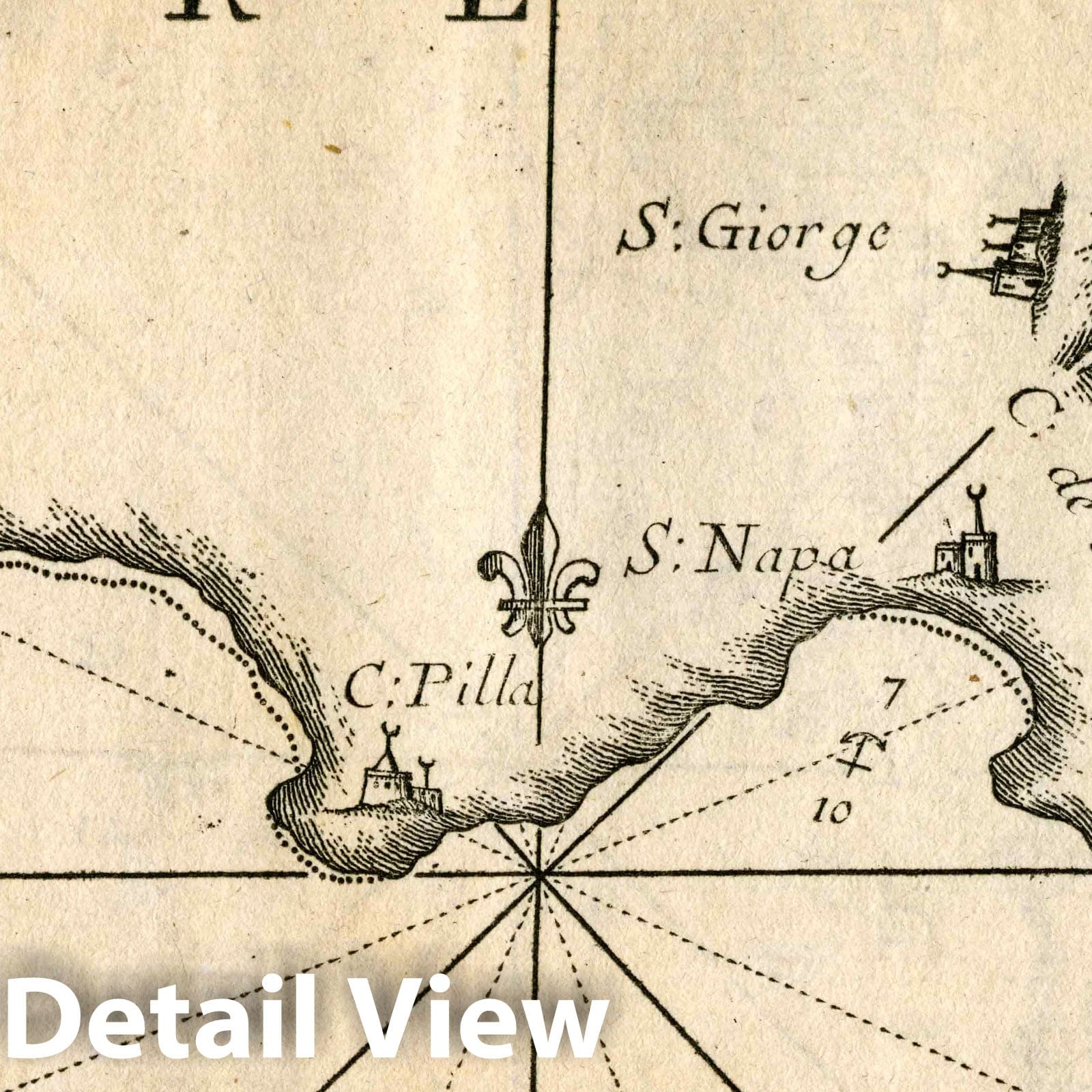 Larnaca and Famagusta, Cyprus - Nautical Chart, 1764 - Historical Map Print