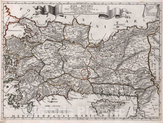 Historic Map : Asiae minoris, 1692, Vintage Wall Decor