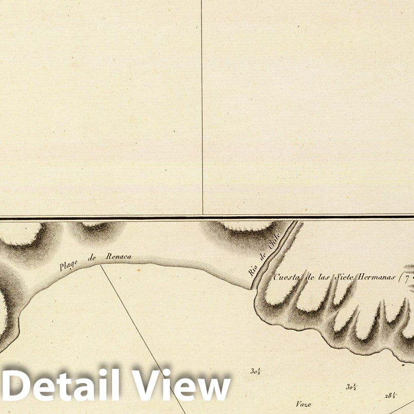 Callao de Lima and Valparaiso - Nautical Chart, 1797