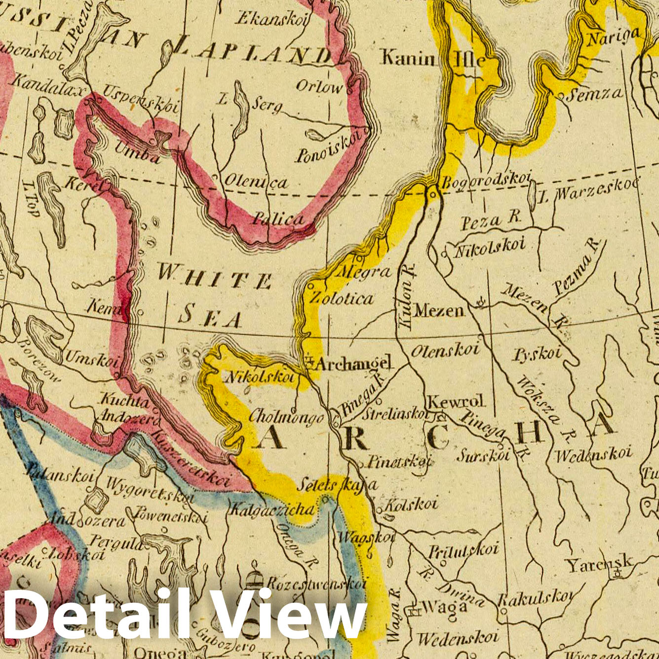 Northern Russia in Europe, 1821 - Historical Map Reproduction