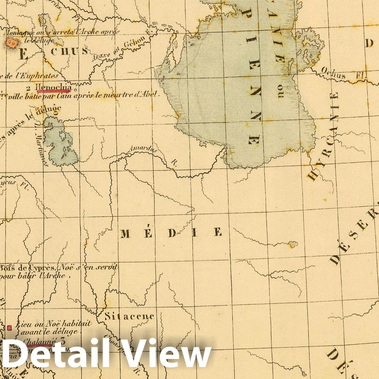 Earthly Paradise, 1844 - Historical Map Print
