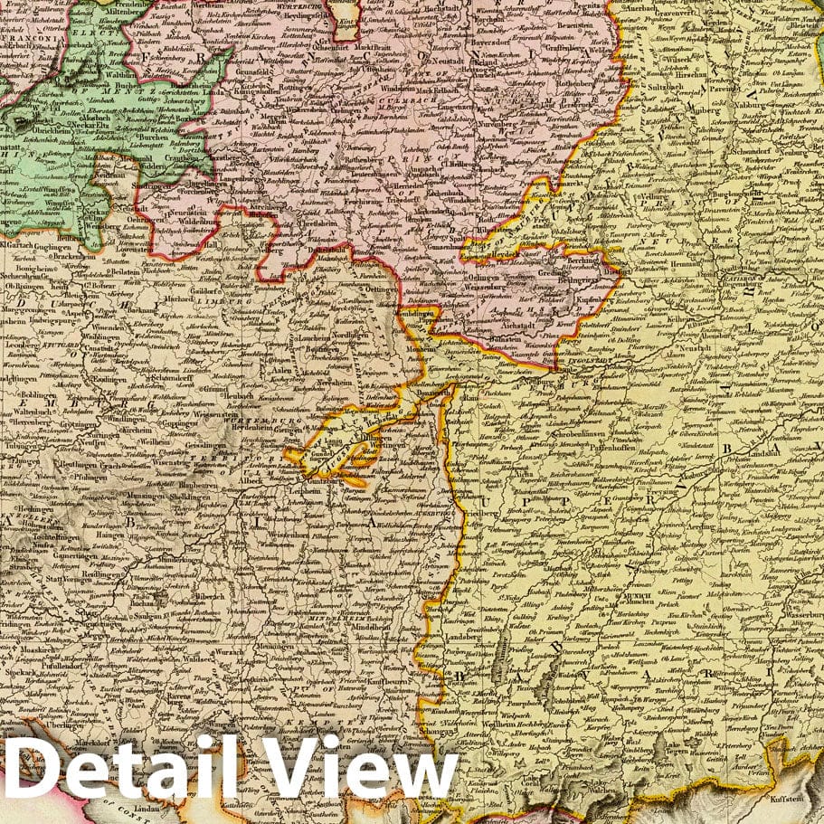 Germany South of the Main, 1811 - Historical Map Print