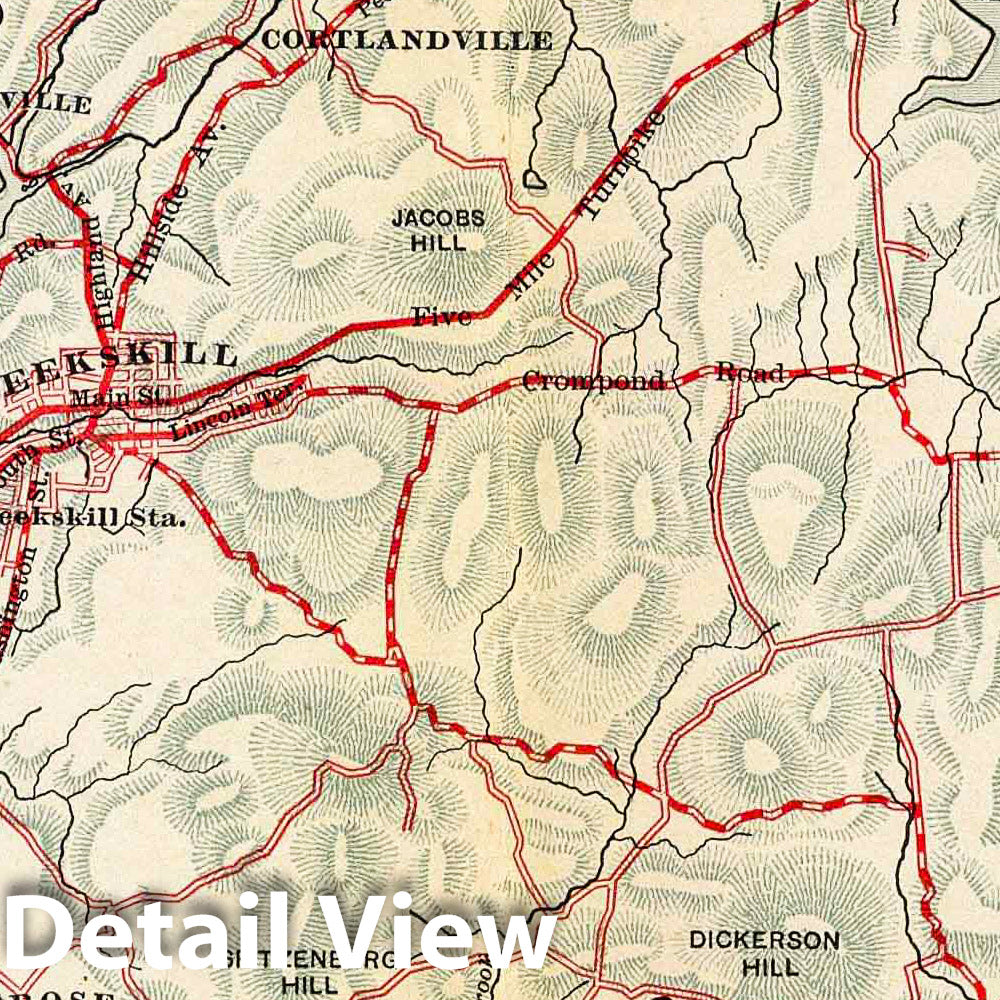 Westchester County, New York - Section 10, 1895 - Historical Map Print