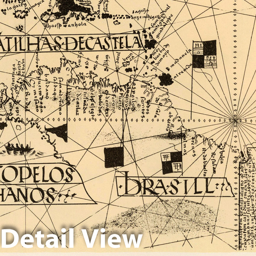 Early Cartography Plate No. 11 - Historical Map Print 1589