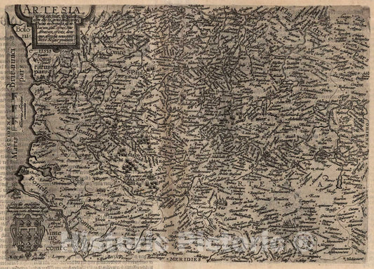Historic Map : World Atlas Map, 51. Artesia. 1600 - Vintage Wall Art