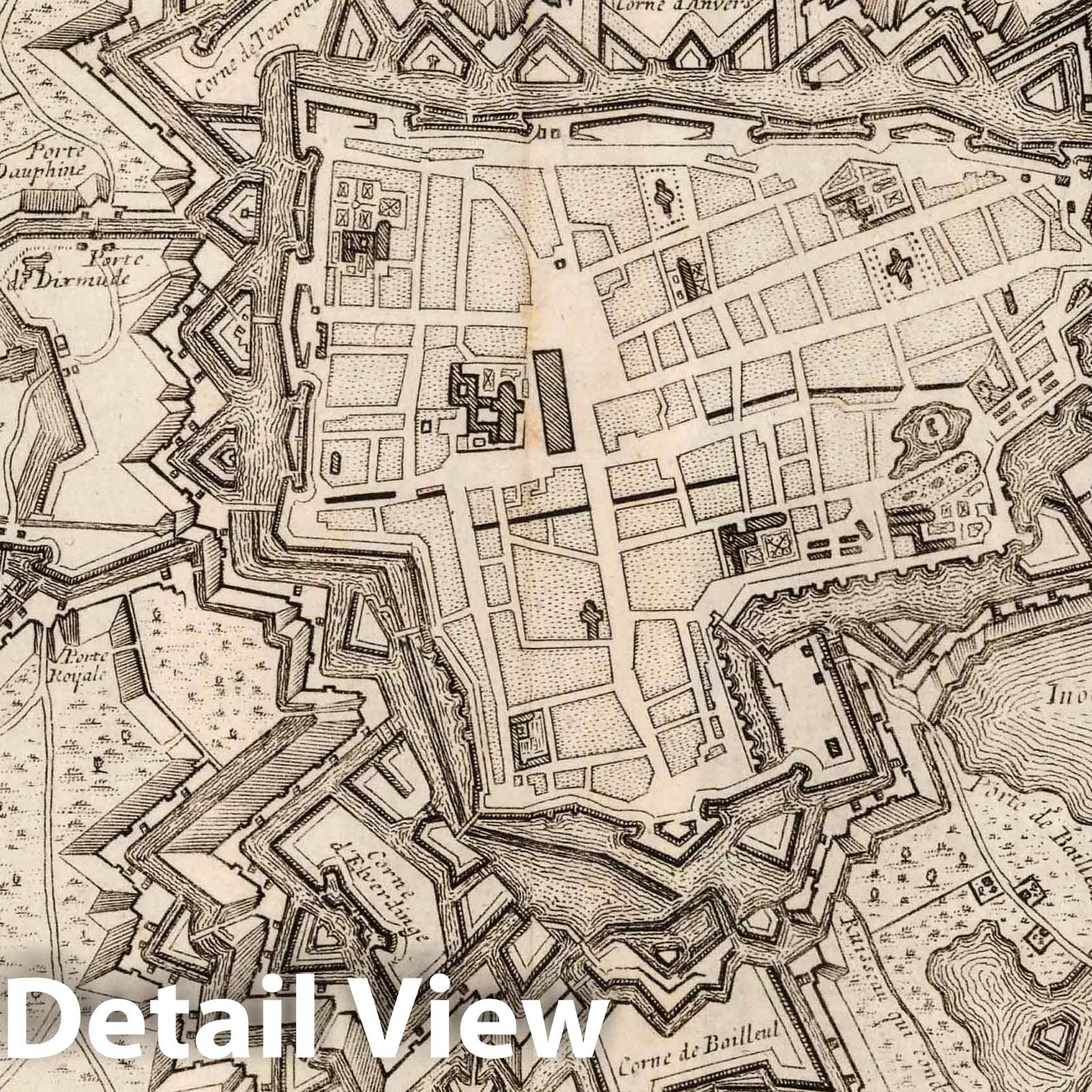 Ypres, Belgium - Military Plan, 1709 - Historical Map Print