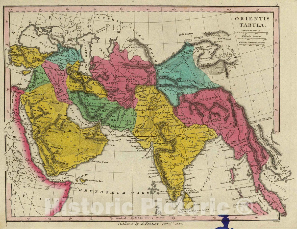 Historic Map : Classical Atlas Map, Orientis Tabula. 1831 - Vintage Wall Art