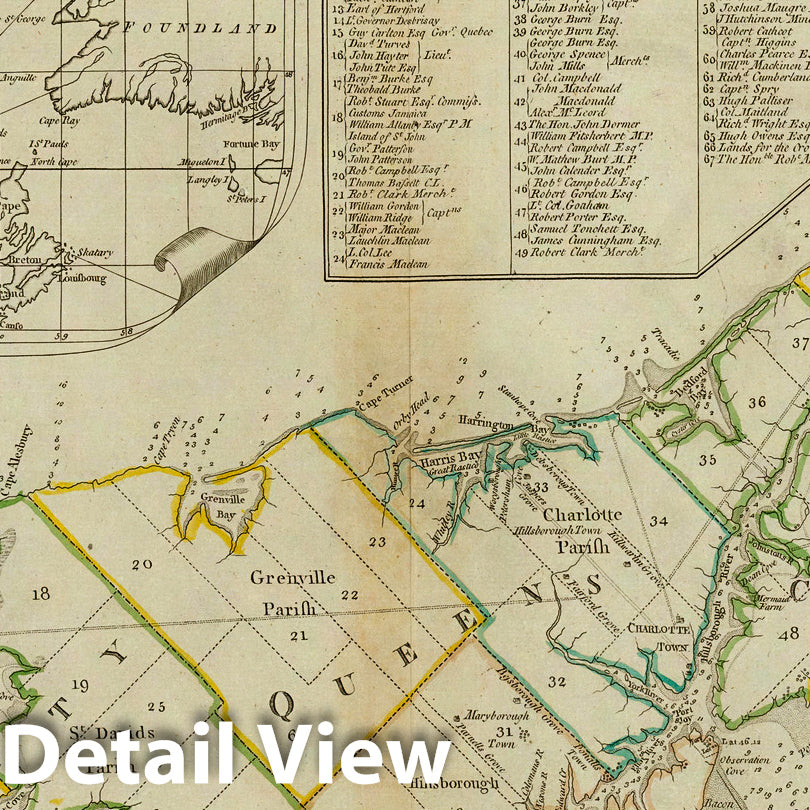 Island of St. John Nautical Chart 1776 - American Atlas Historical Map Print