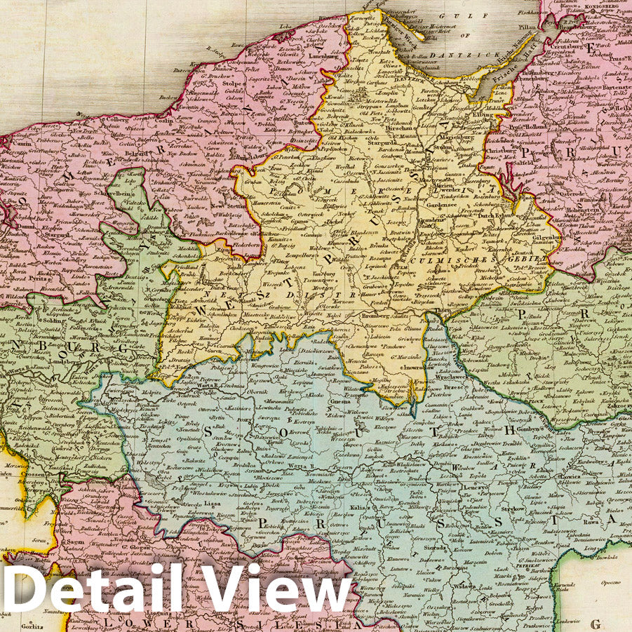 Prussian Dominions, 1810 - Historical Map Print