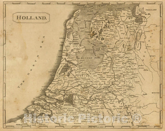 Historic Map : World Atlas Map, Holland. 1812 - Vintage Wall Art
