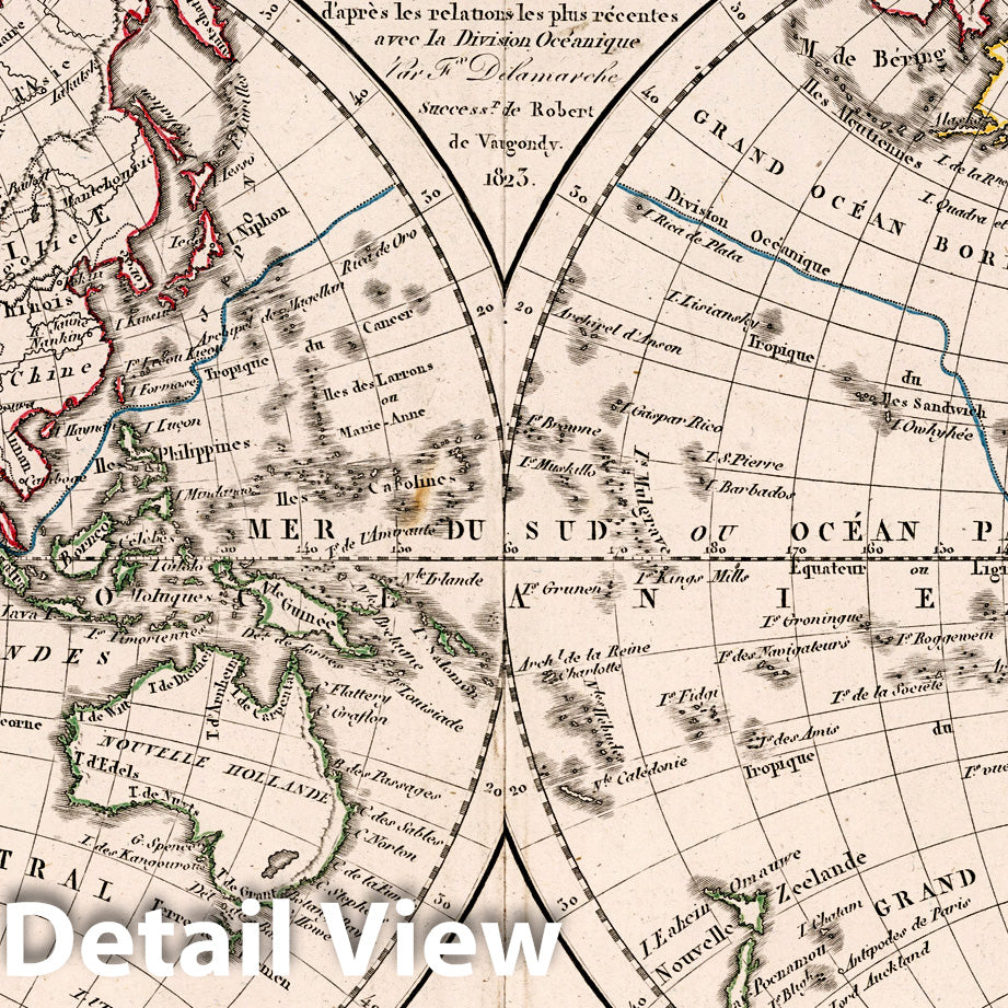 World Map, 1826 - Historical Map Print